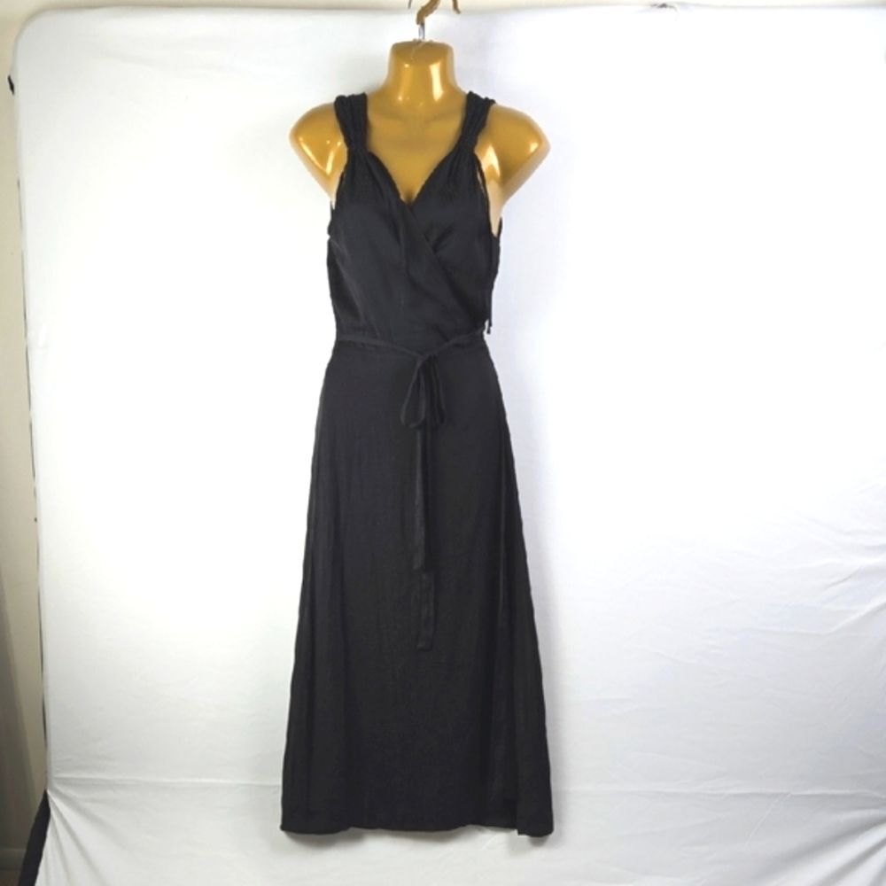 PAIGE Black Maxi Dress with Tie Waist